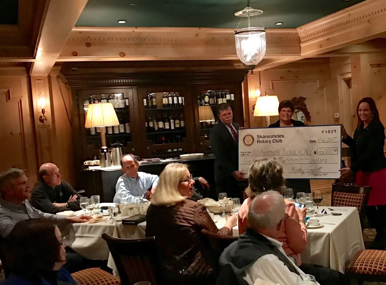 Skaneateles Rotary Club gives International Women's Day proceeds to Alzheimer's Association